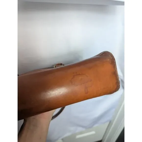 Vintage Dooney & Bourke Pebble British Tan Vachetta Leather Satchel Bag USA - Picture 13 of 16